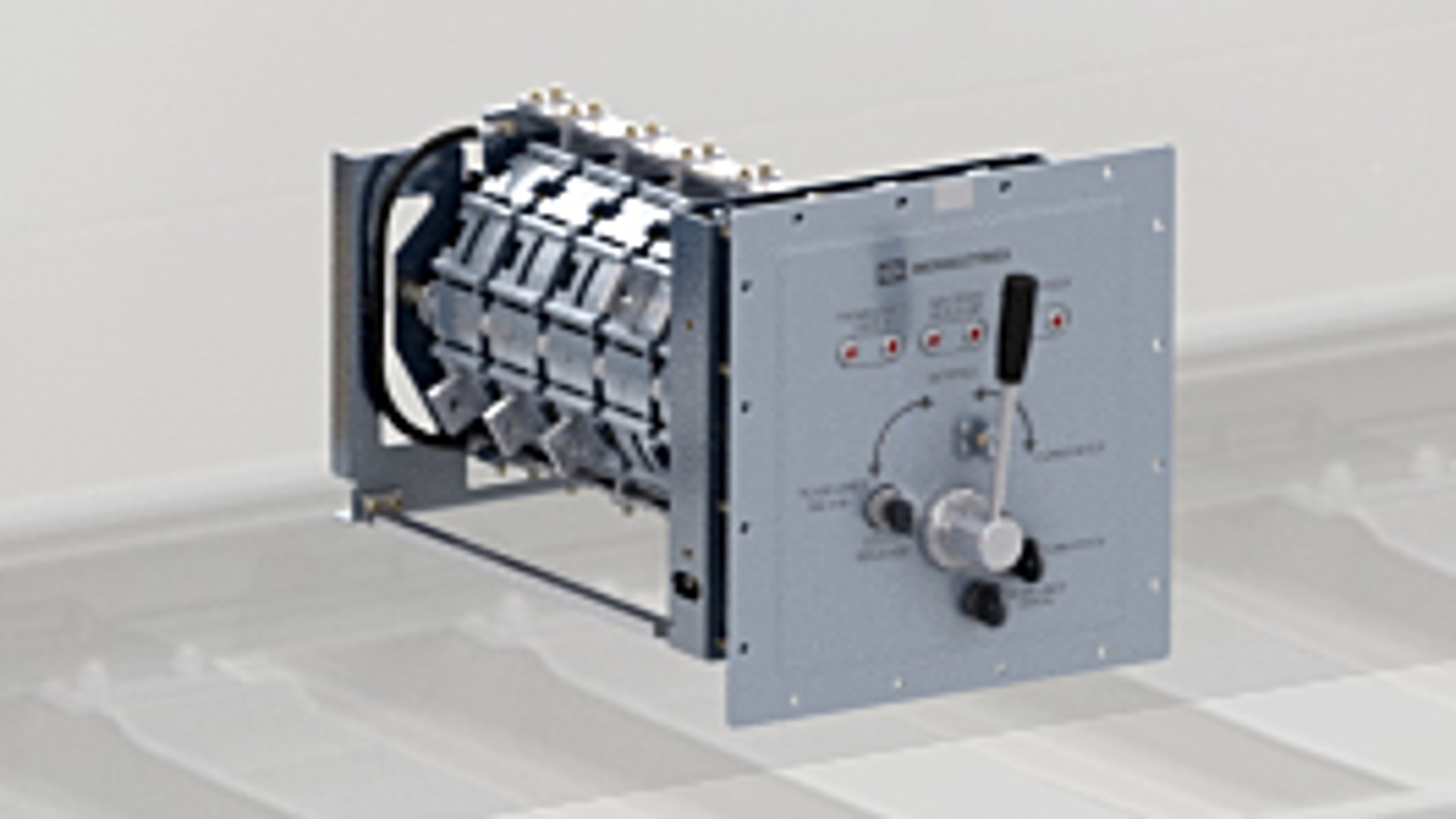 Industrial control panel with operational components