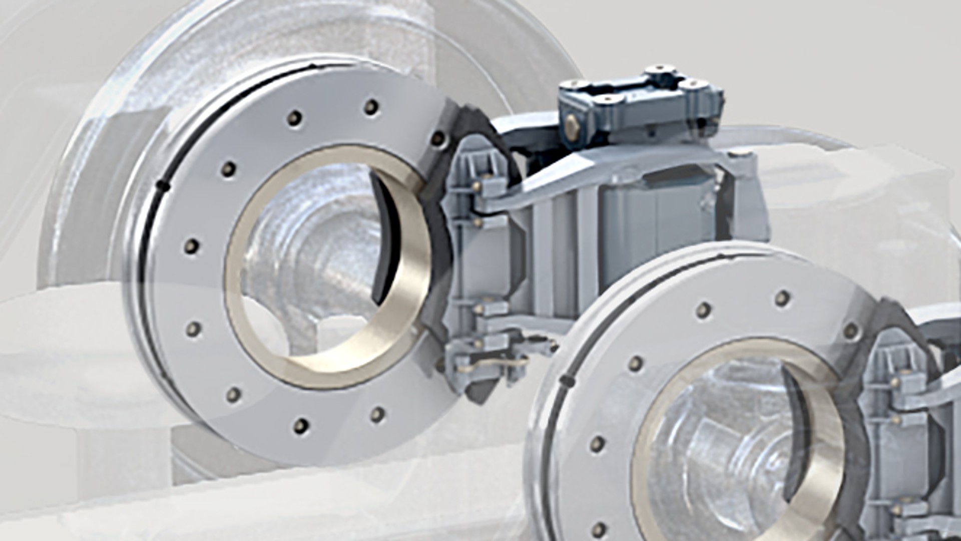 Brake system components with detailed engineering design.