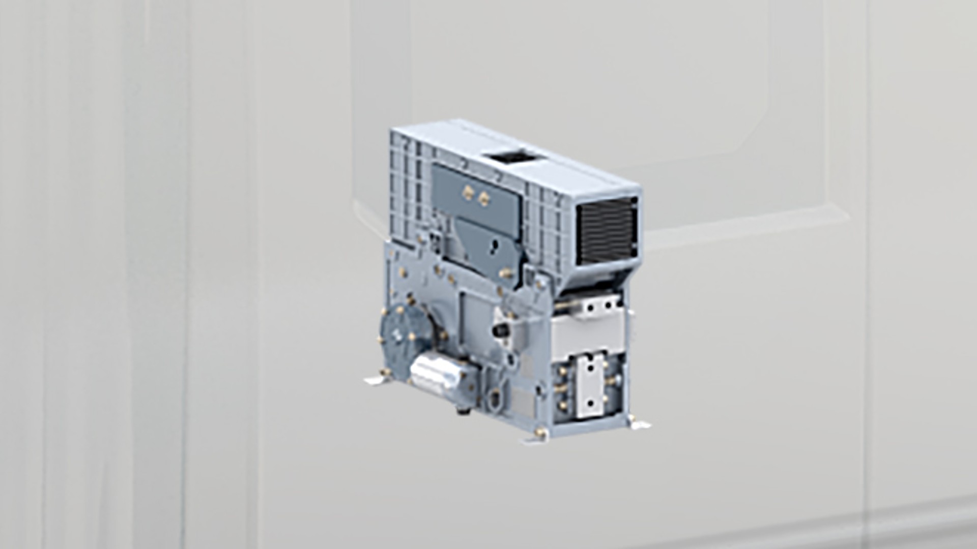 Rail brake control unit assembly on white