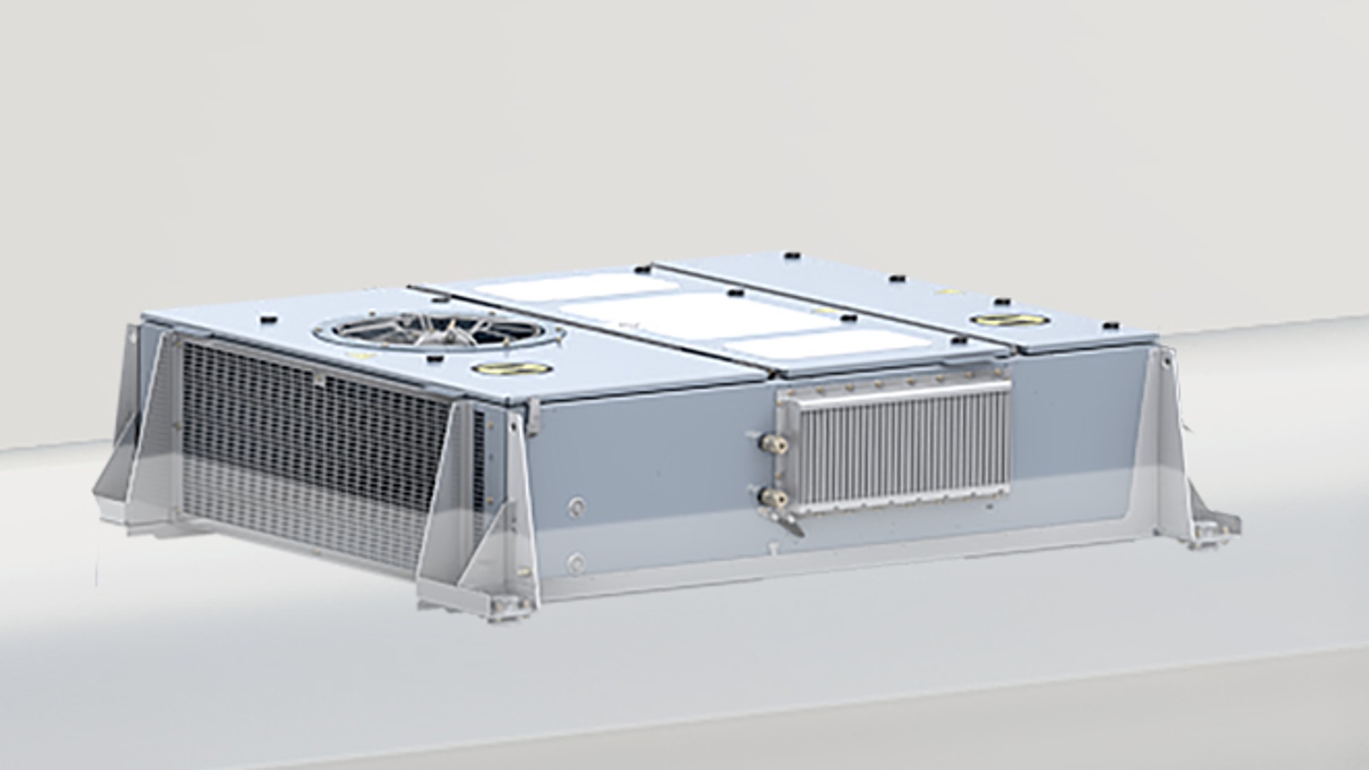 Cooling unit for industrial applications on display.