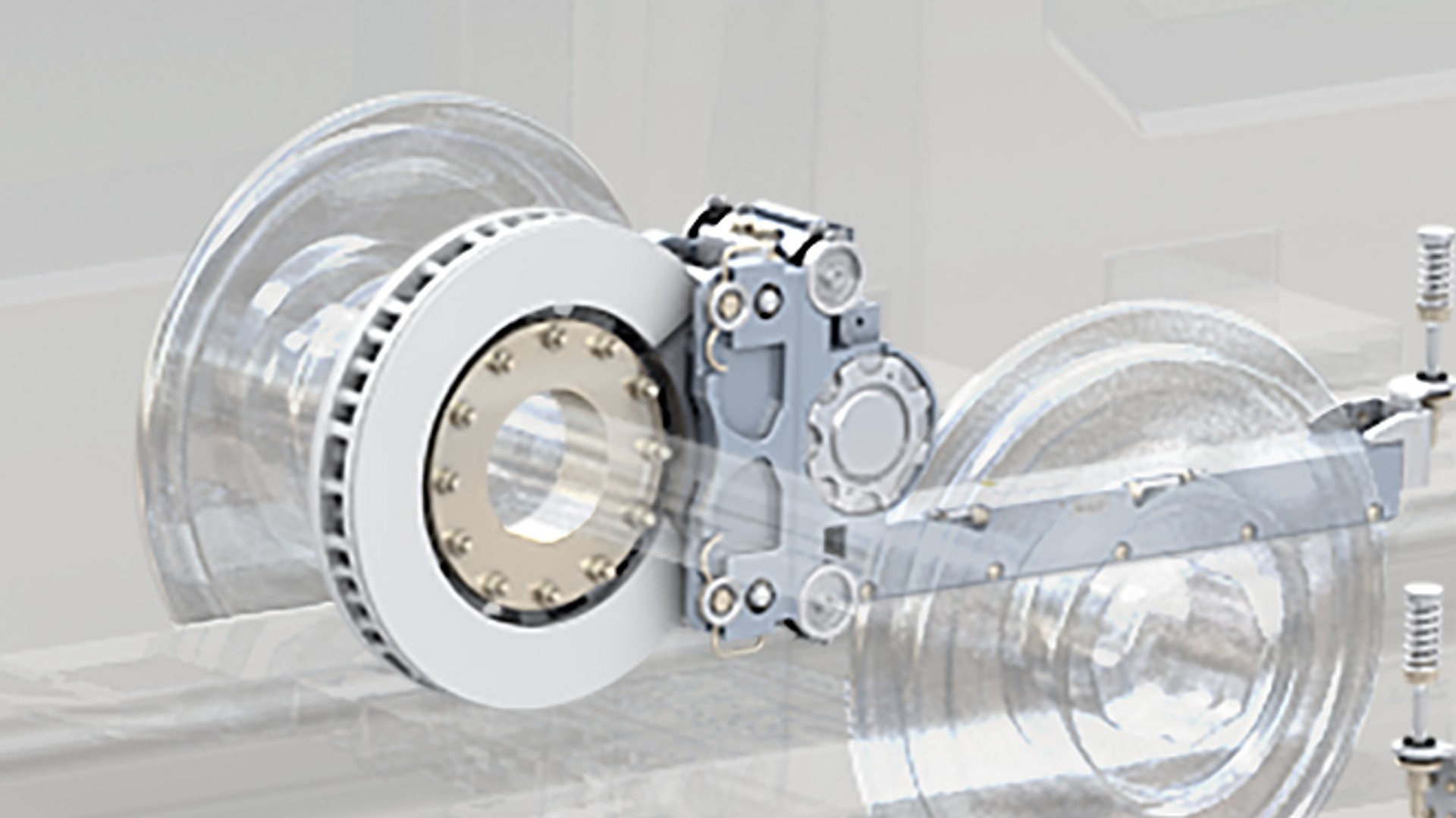 Brake system component with rotor and caliper