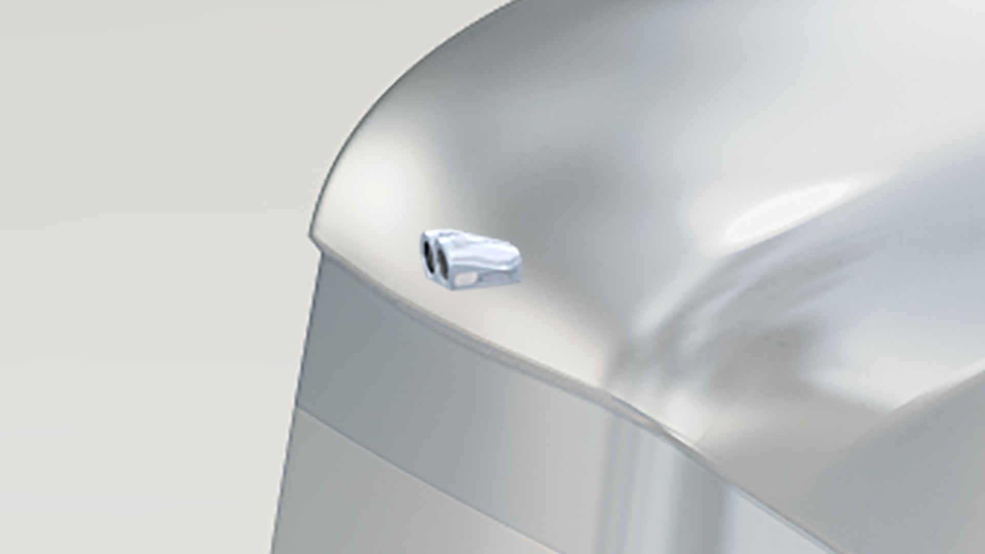 Engine component design with chrome finish accessory.