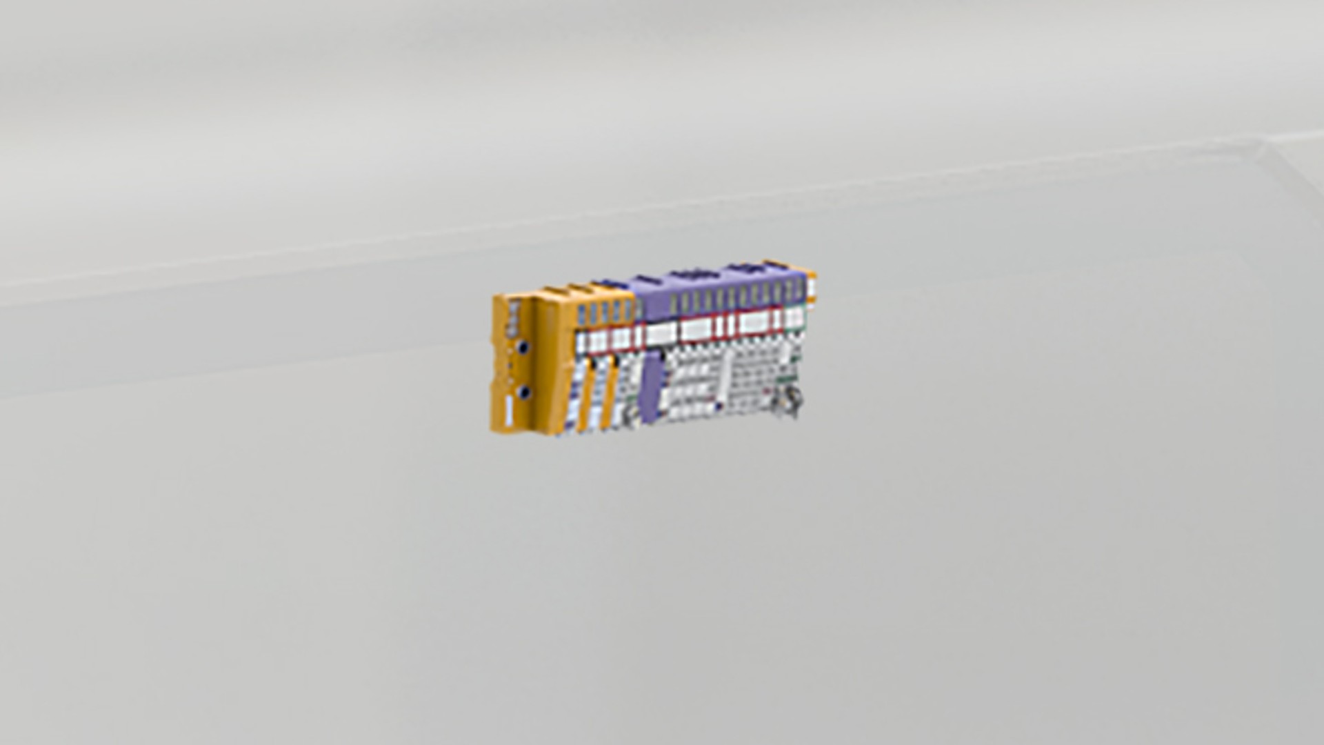 Industrial control module with colorful connectors and
