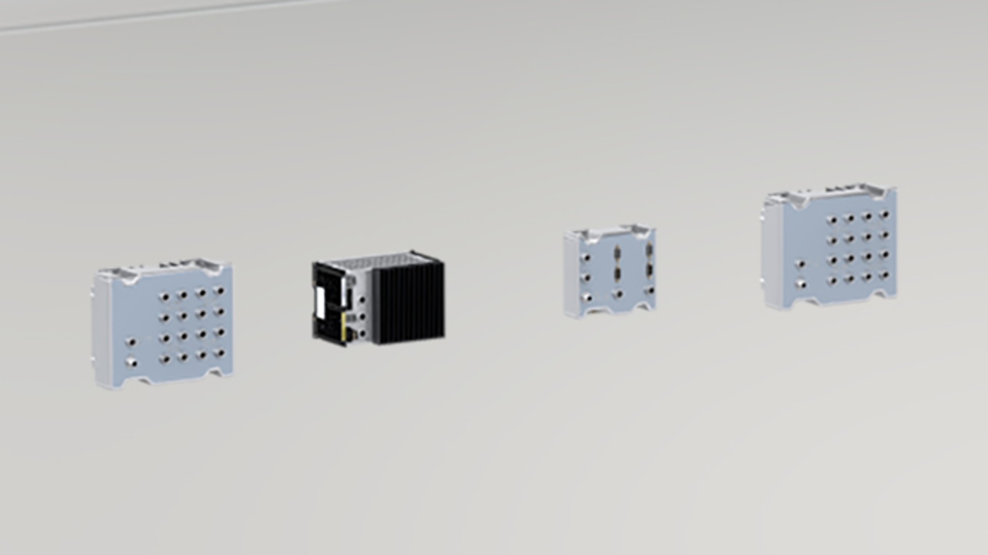 Industrial components in various sizes and designs.