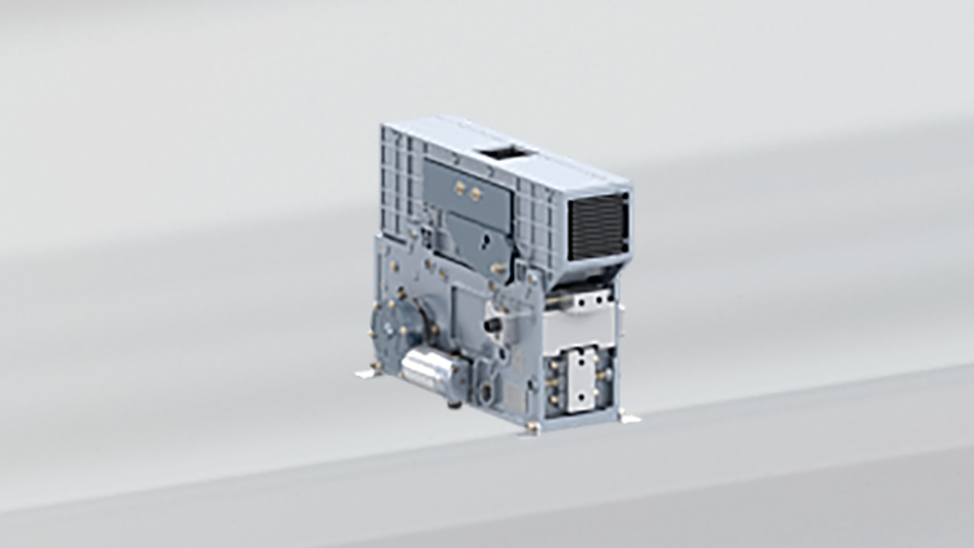 Industrial brake control system component on gray