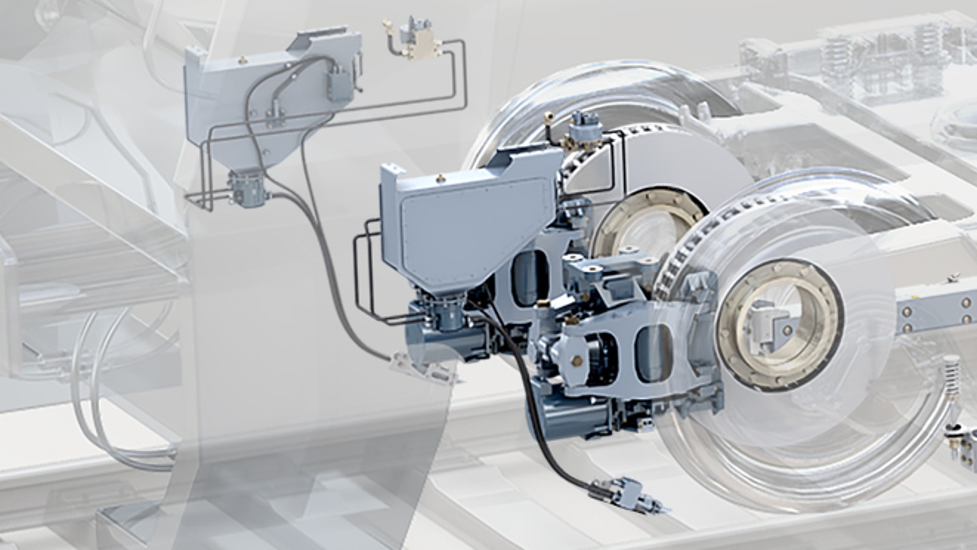Braking system components with hydraulic actuator illustration.