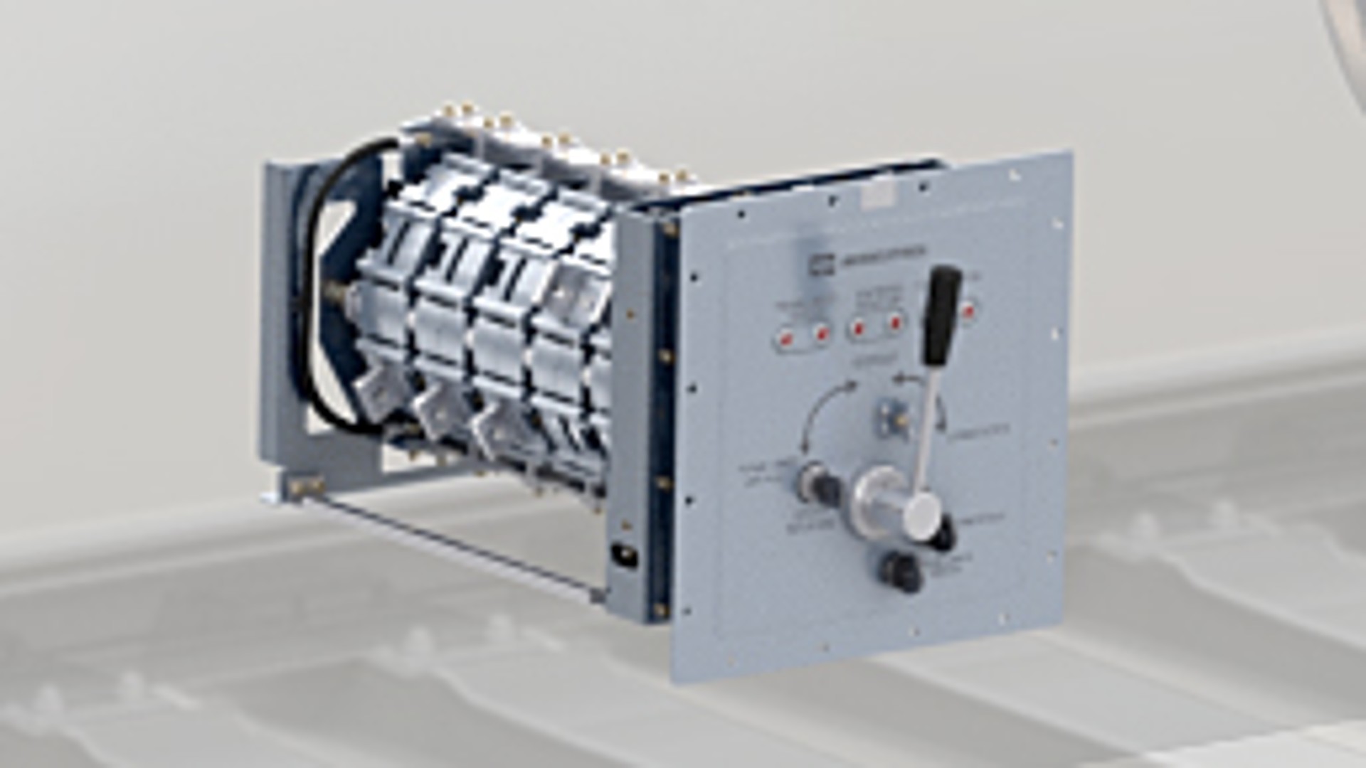 Railway braking system component with control interface.