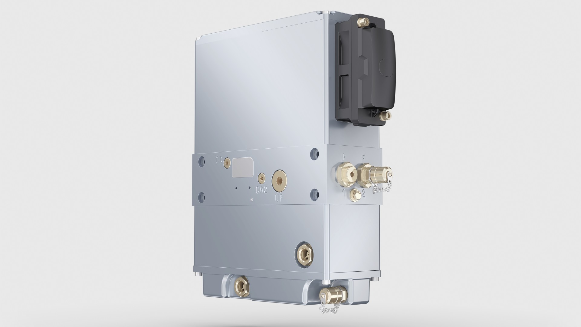Industrial electronic control module with connectors and