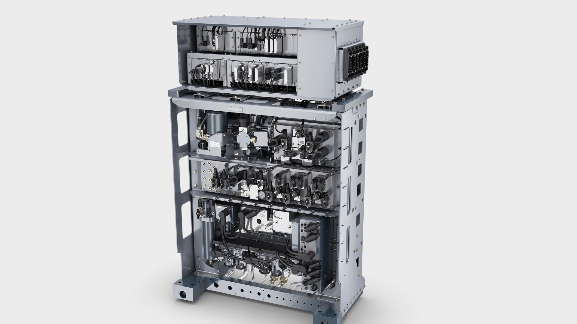 Complex industrial control system with multiple components.