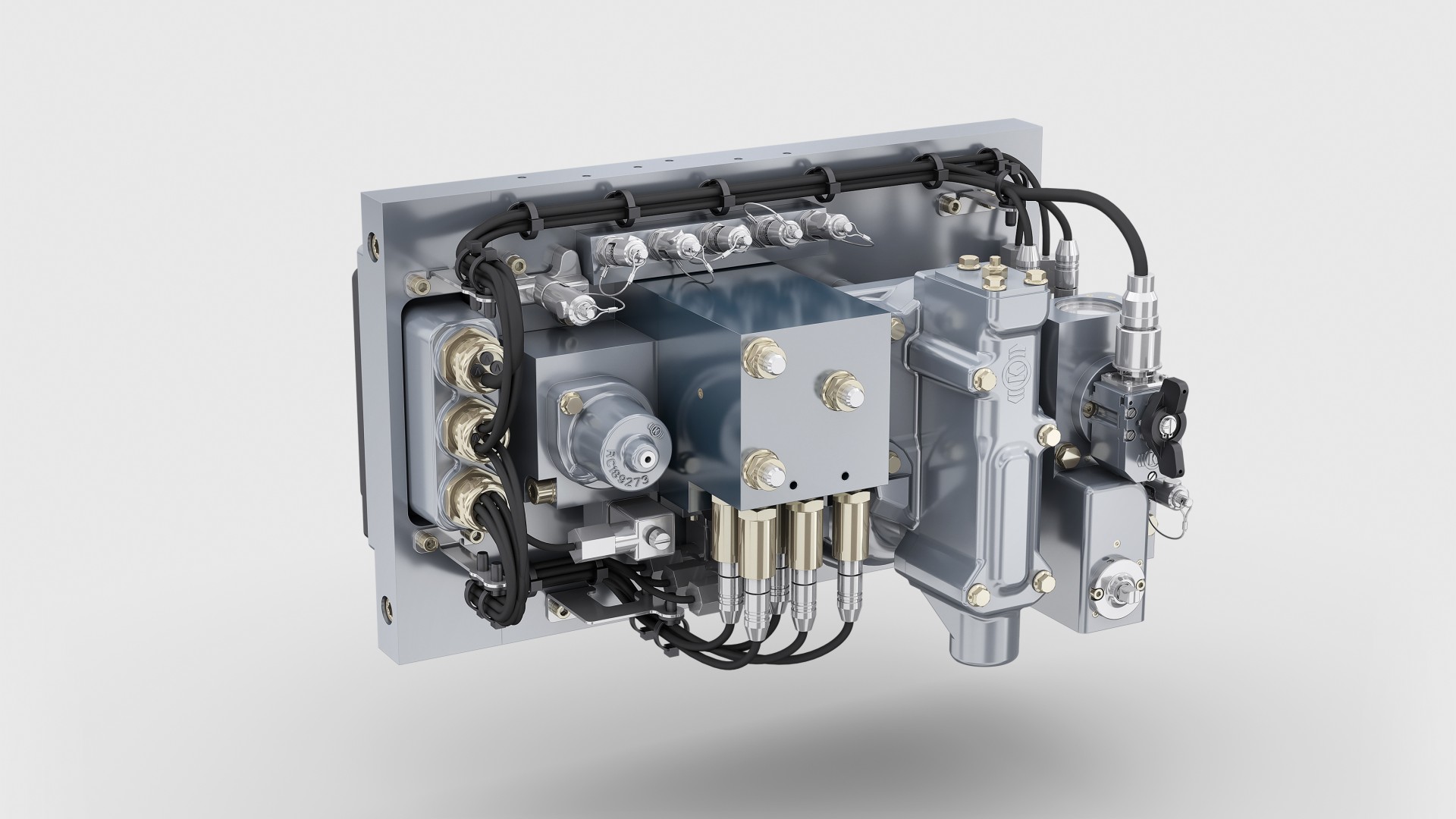 Hydraulic control valve assembly with connections