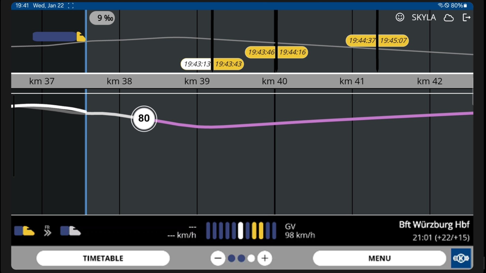 Display of the LEADER Flow while driving
