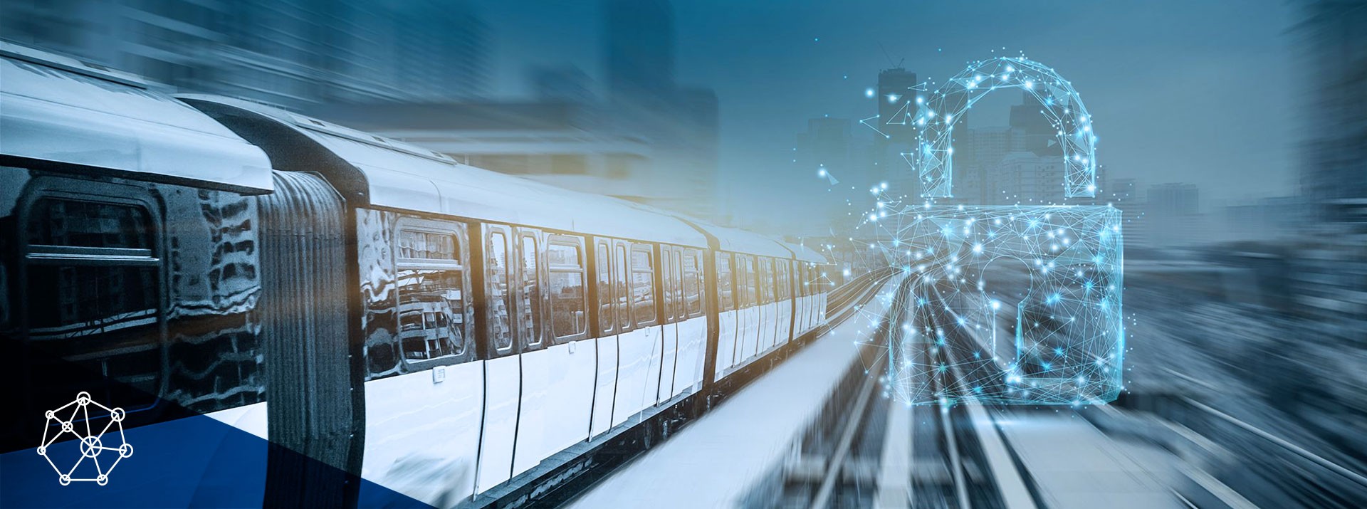 Train traveling on tracks with digital lock