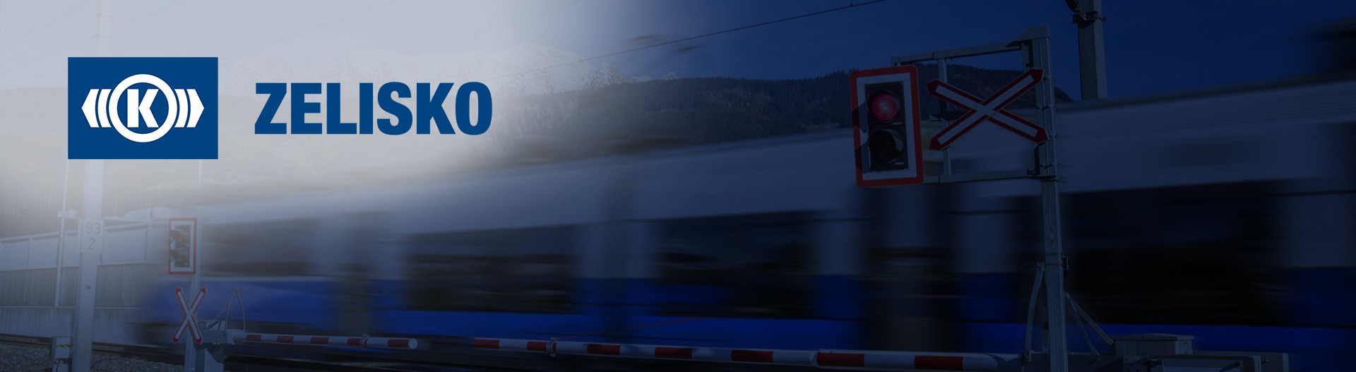 Zelisko logo with blurred train in background