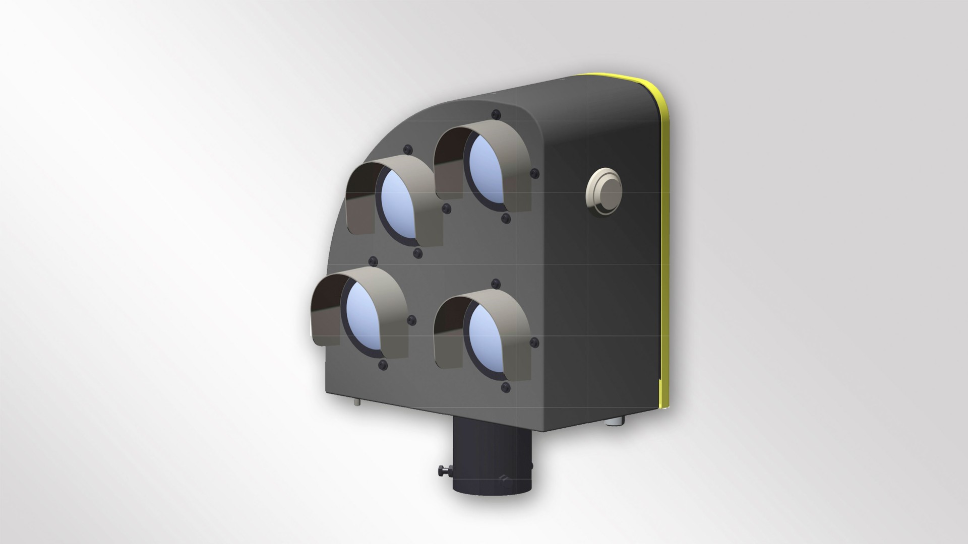 Multi-lens sensor device for advanced monitoring systems.