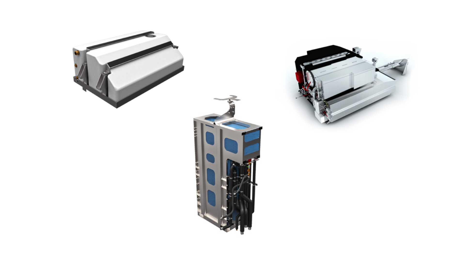 Frisch- und Abwassertank-Module von Evac, 3D-Render