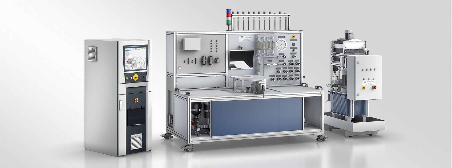 Testing equipment with display and control panels.