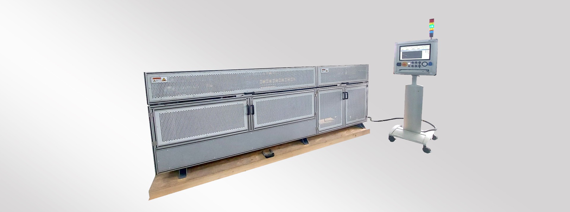 Industrial control system with display and machinery