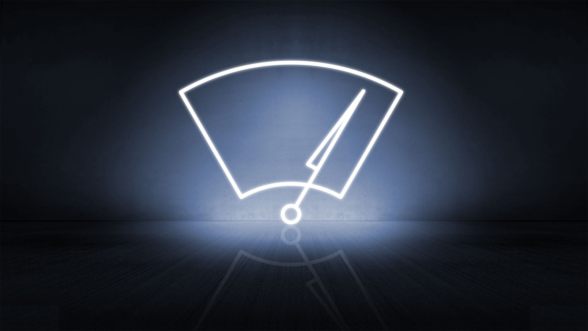 Neon illustration of a windshield wiper.