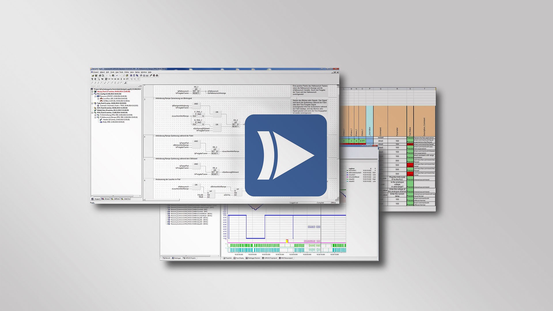 Softwareoberfläche mit Datenanalyse und Diagrammen.