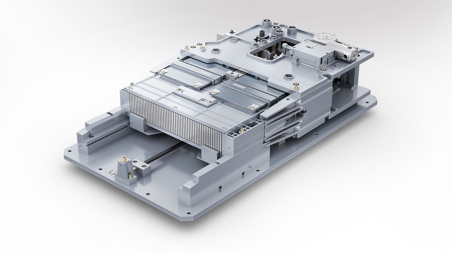 Industrial machine component with intricate design elements.