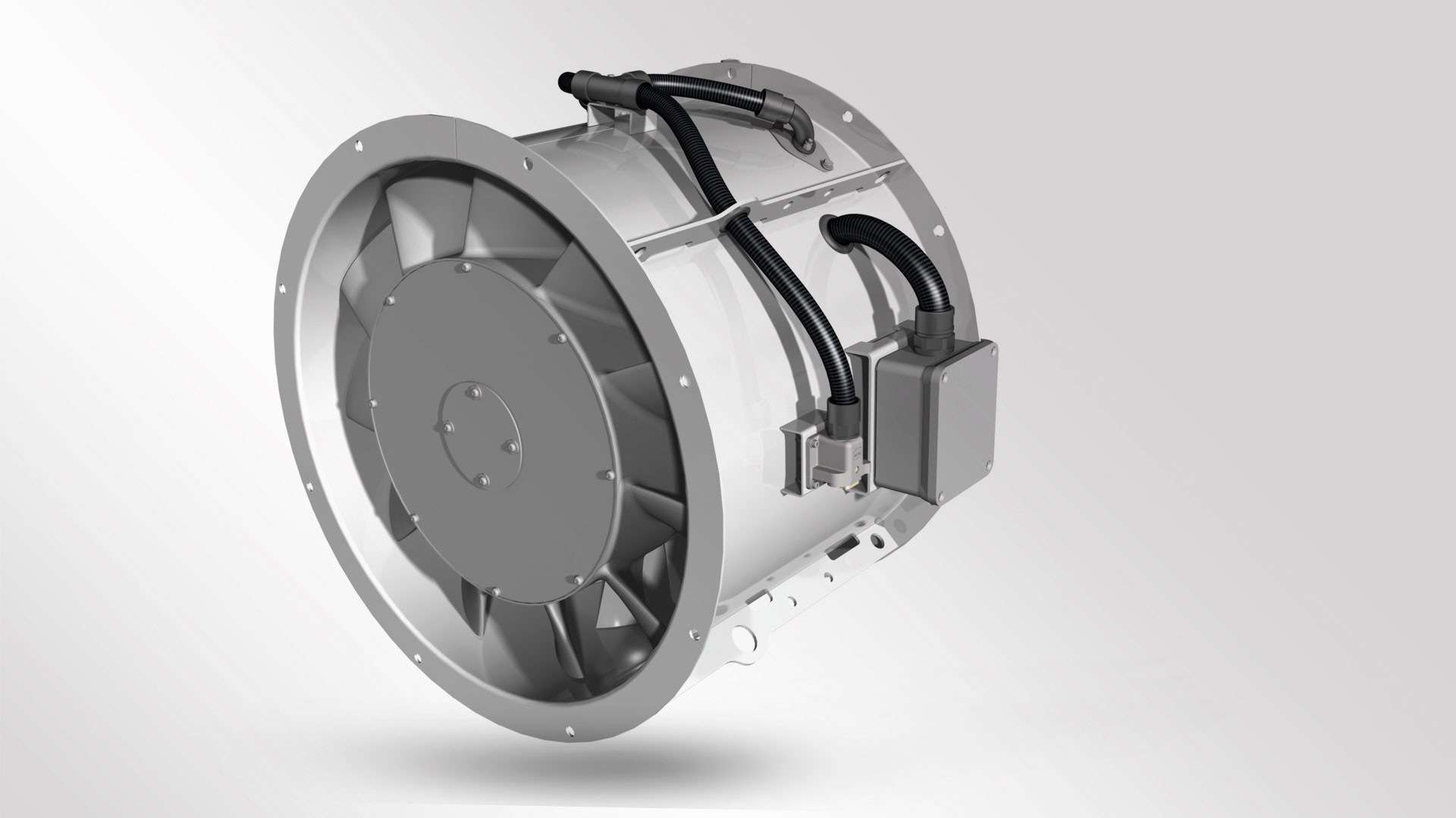 Electric motor cooling fan assembly design