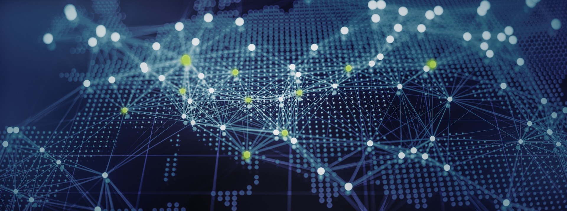 Abstract digital network connections across a globe.