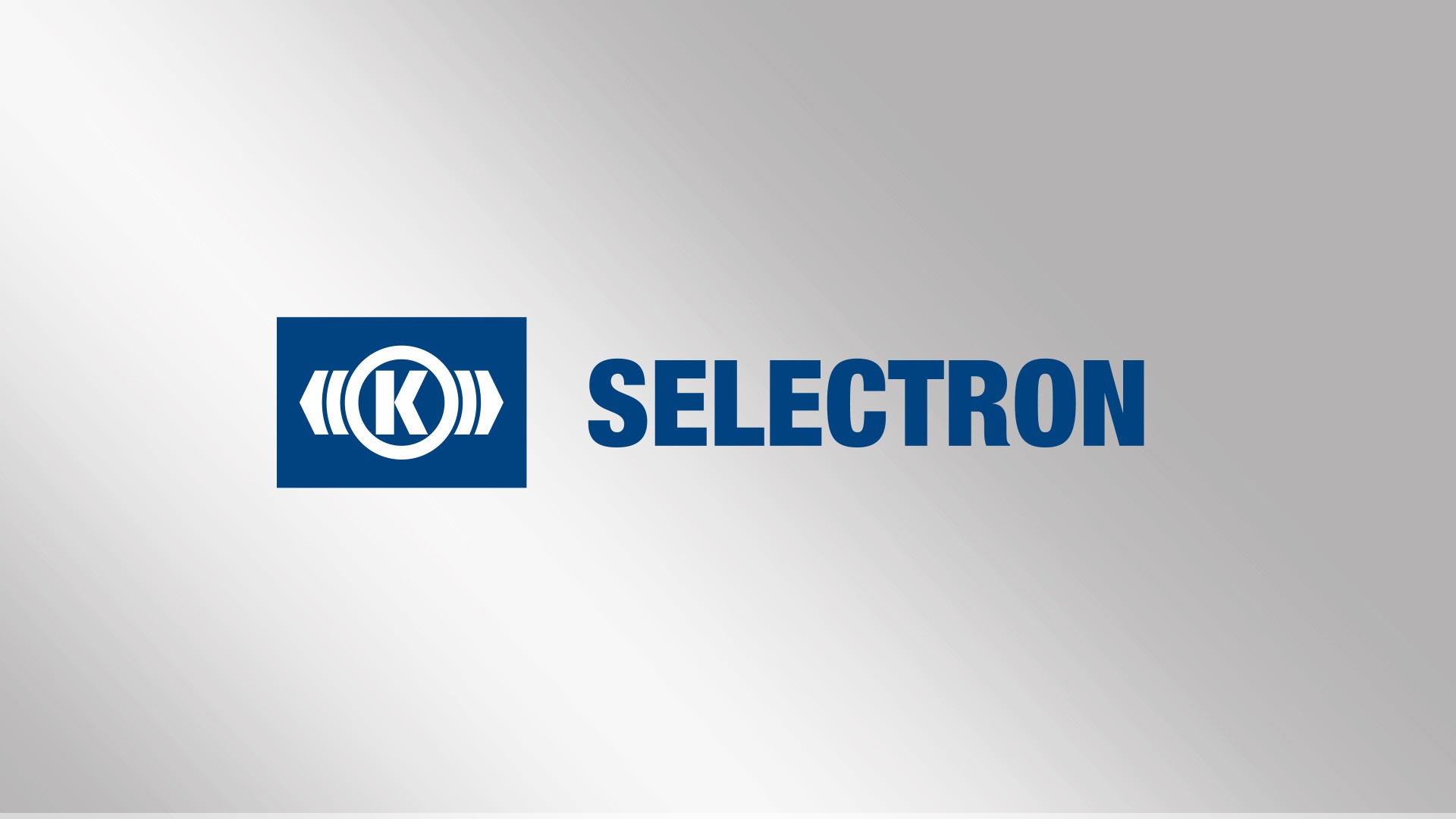 Knorr-Bremse Selectron logo on metallic background.