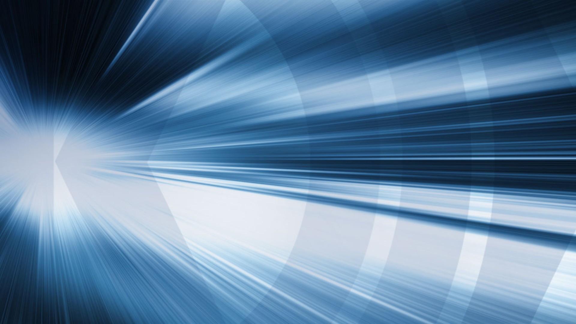Abstract blue light burst with radial motion