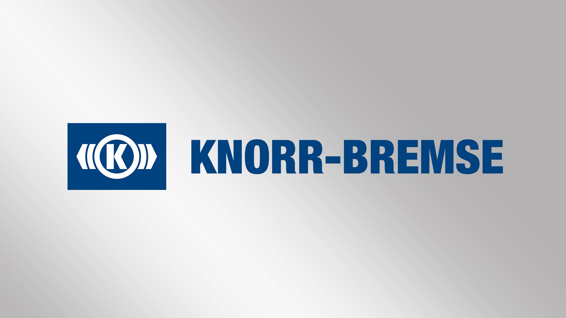 Knorr-Bremse company logo on a reflective background.