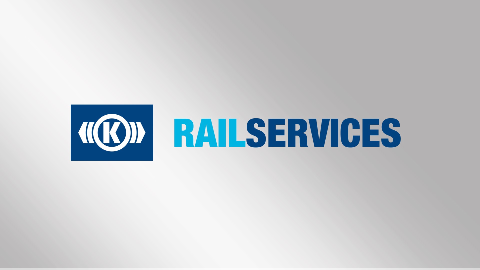 Knorr-Bremse Railservices Logo auf grauem Hintergrund