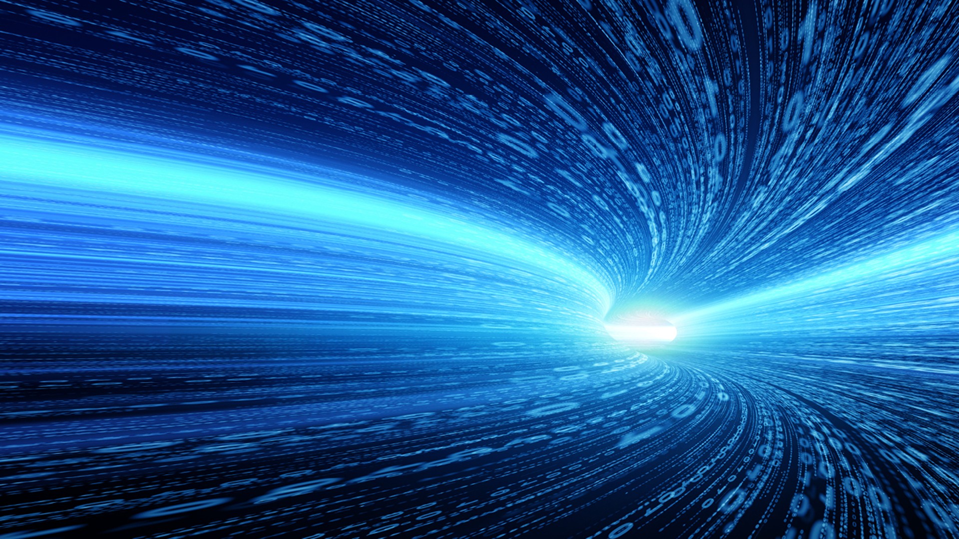 Blue energetic programming flow.