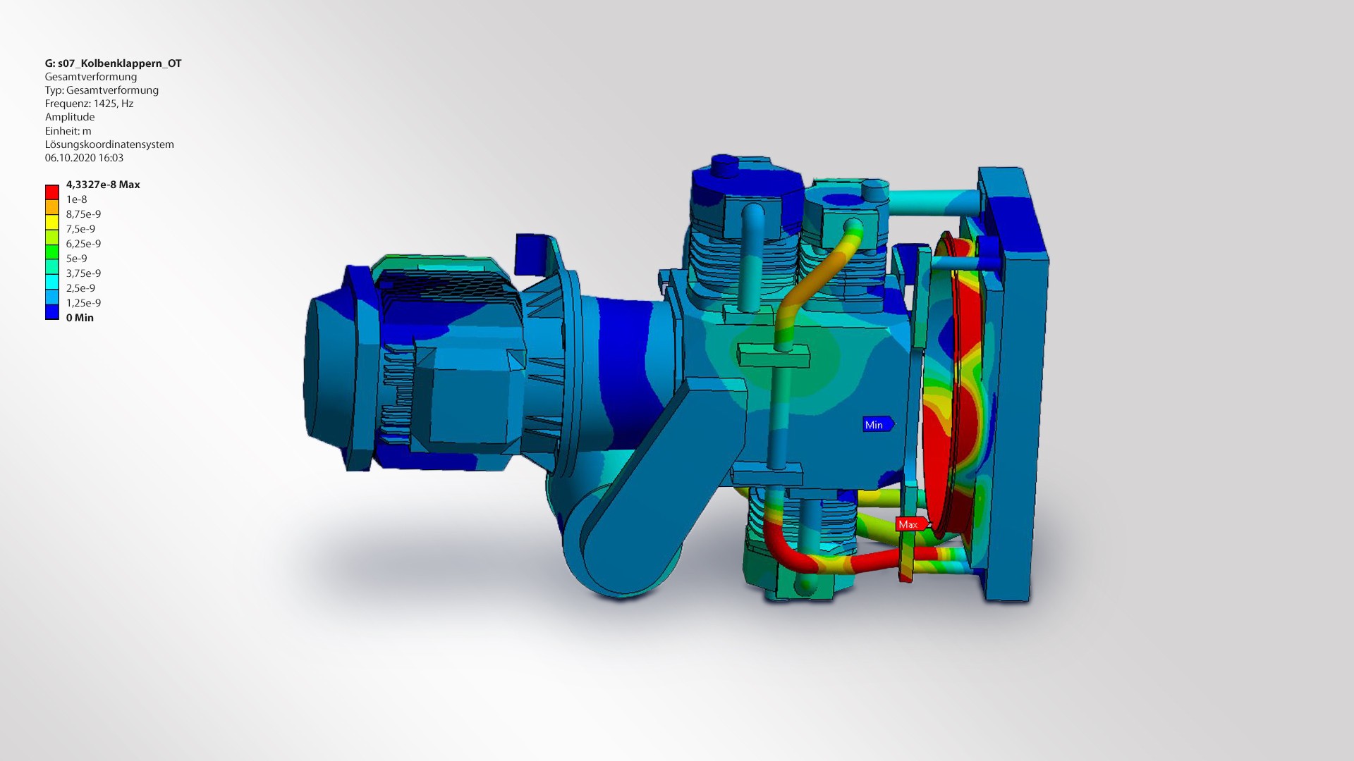3D model of compressor with deformation analysis