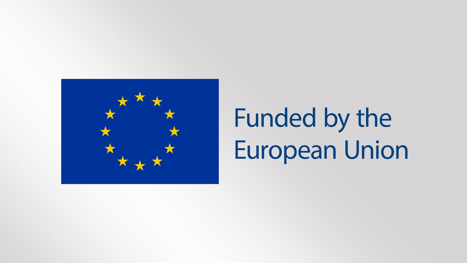 European Union flag with funding text displayed