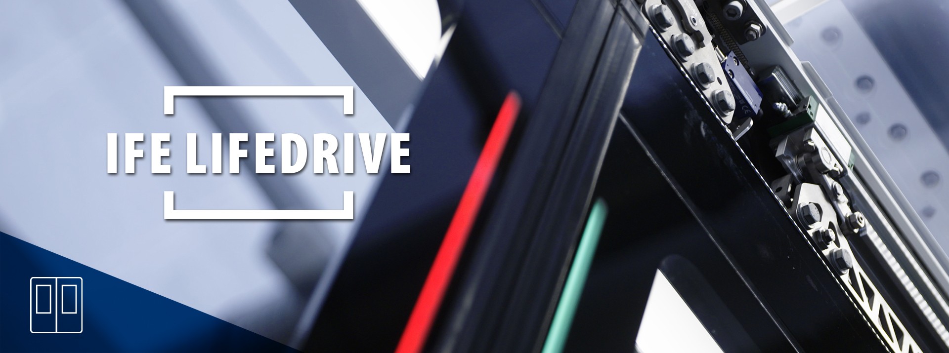 IFE Lifedrive logo and technology close-up.
