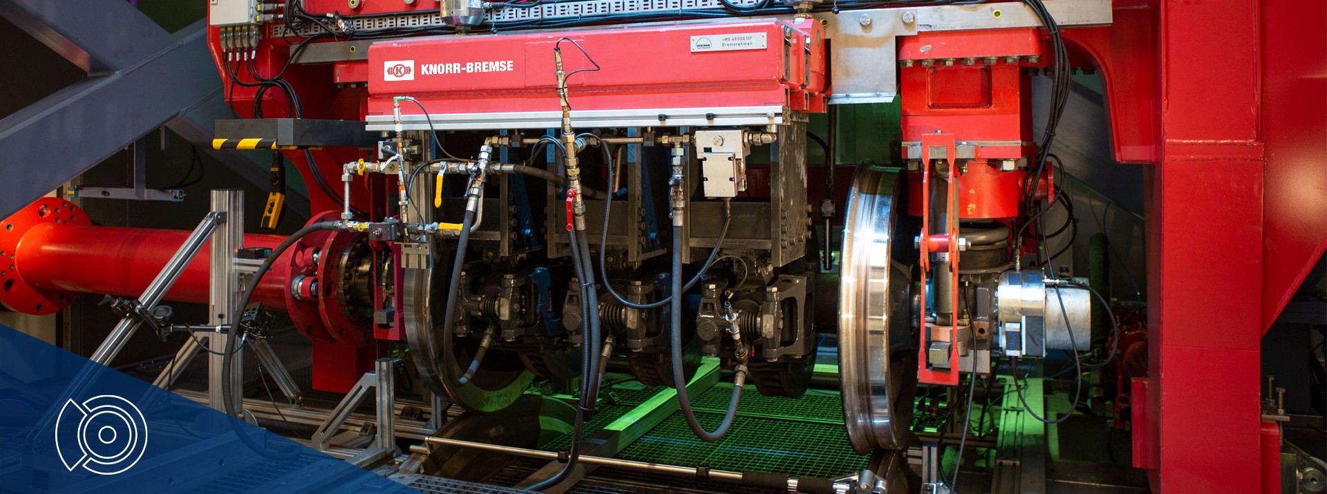 Knorr-Bremse braking system in testing facility.
