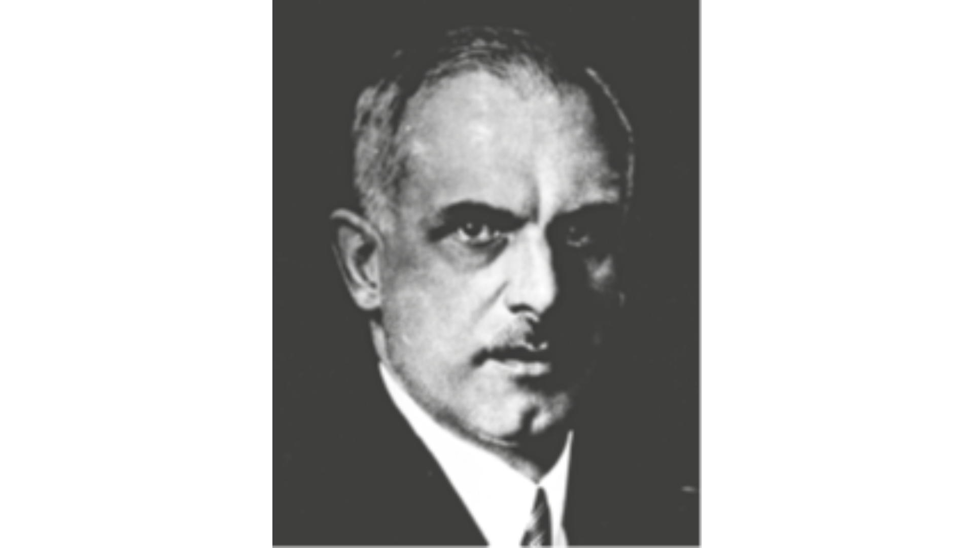 Black and white portrait of a serious