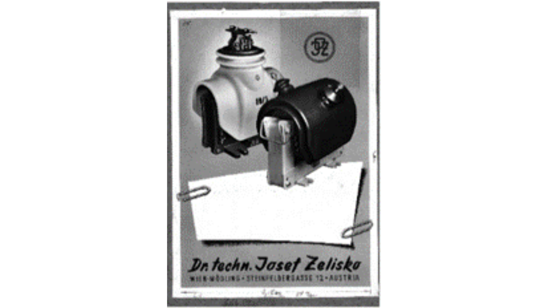 Vintage advertisement featuring industrial machine components.