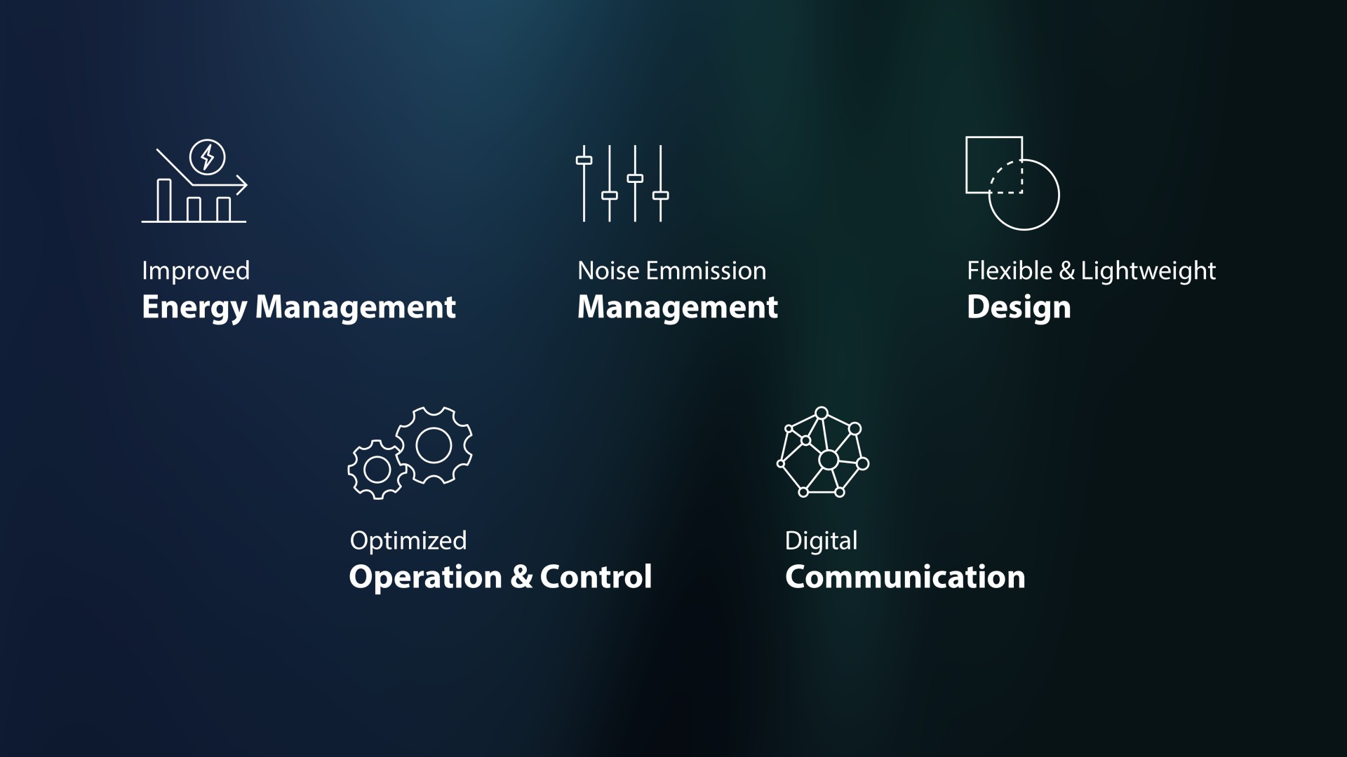 Optimierte Technologie-Icons für industrielle Anwendungen.