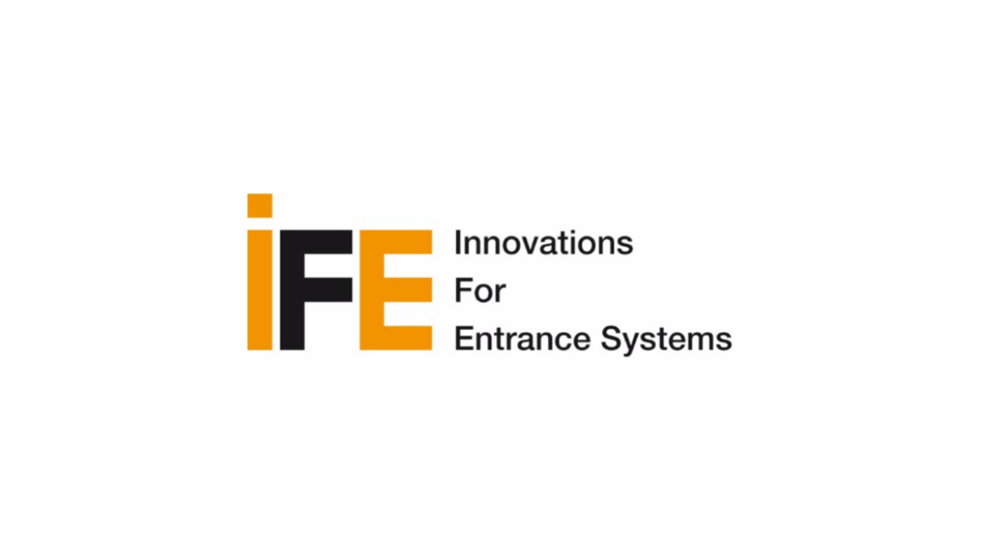 IFE Innovations For Entrance Systems logo design.