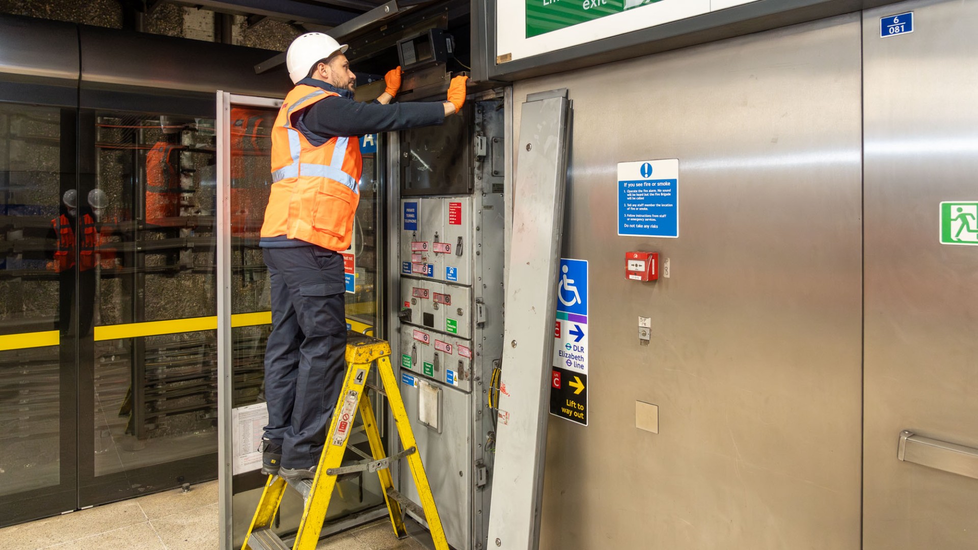 Worker at the Jubilee line of London underground