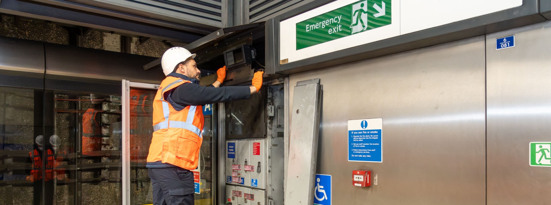 Worker at the Jubilee line of London underground
