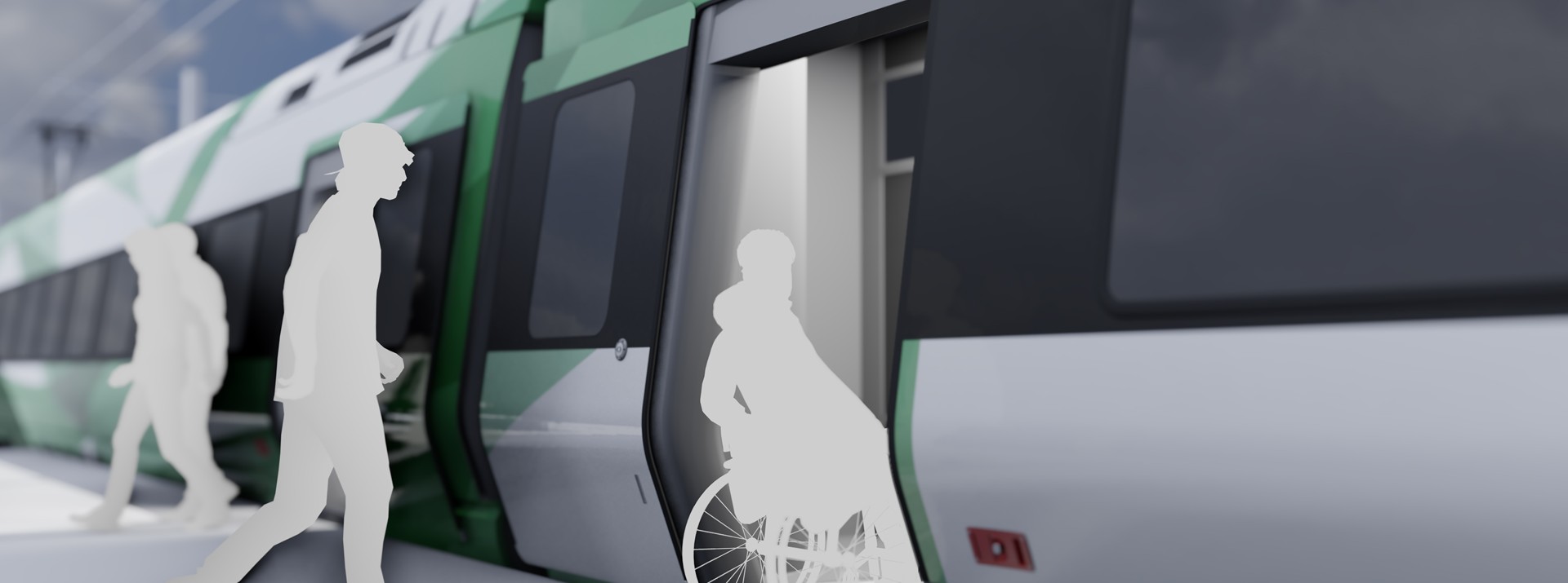 Train station accessibility for wheelchair users.