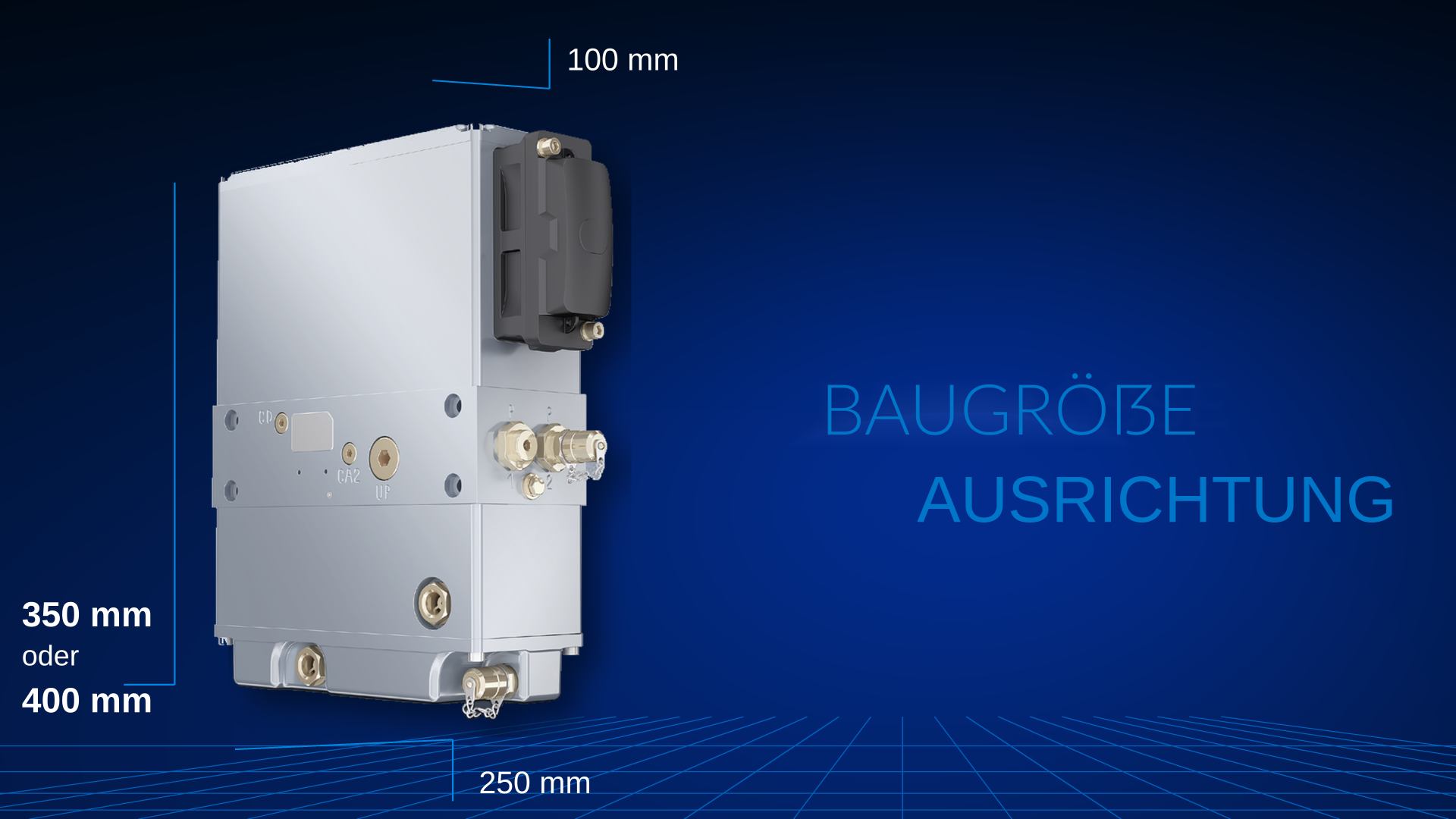 HydroControl Smart Abmessungen 350 und 400 Millimeter