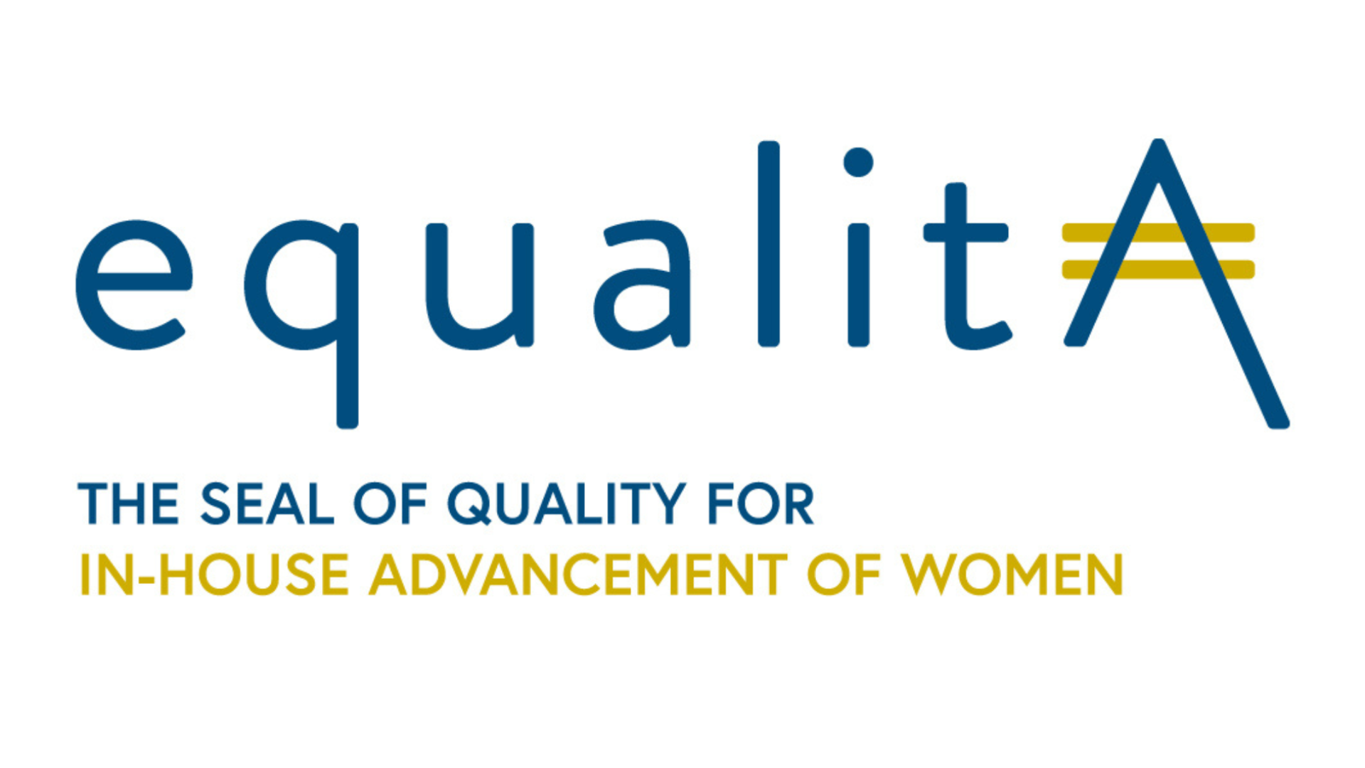 Equalita seal promoting women's advancement in workplaces.