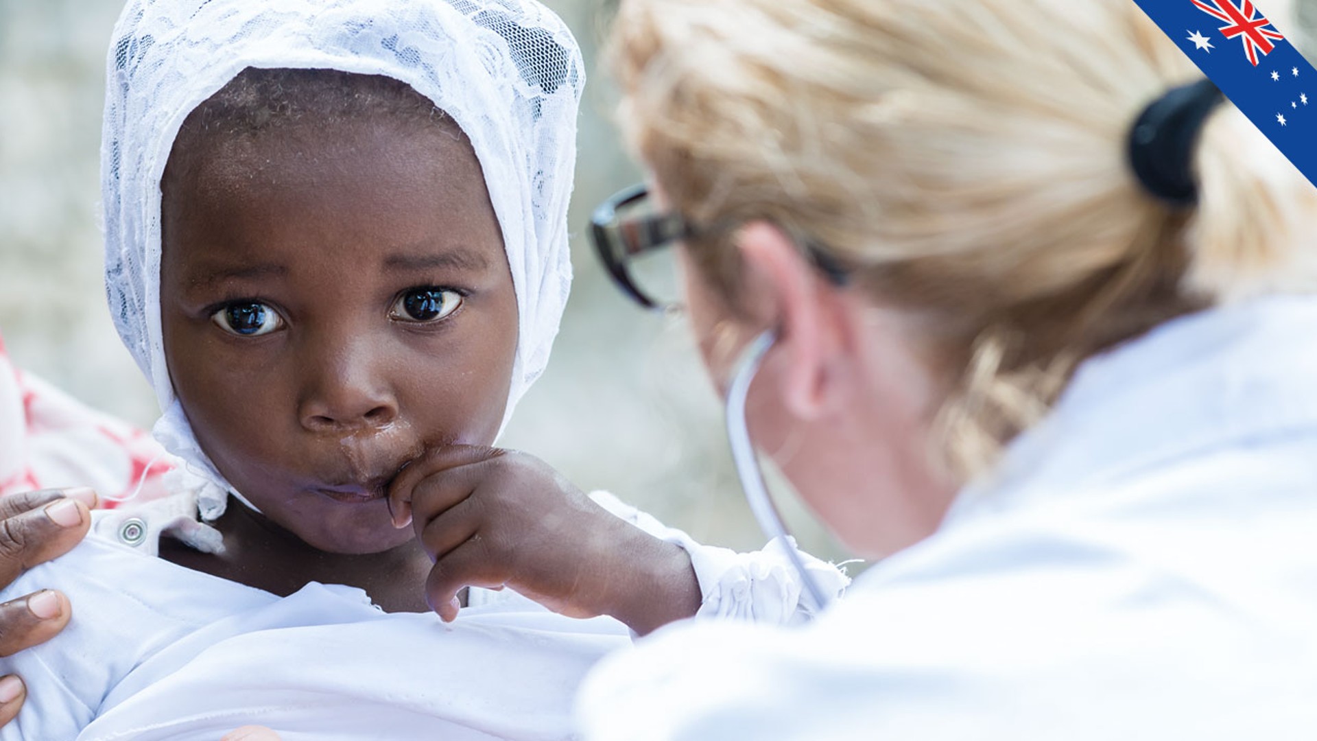 Mother and child during a medical consultation.