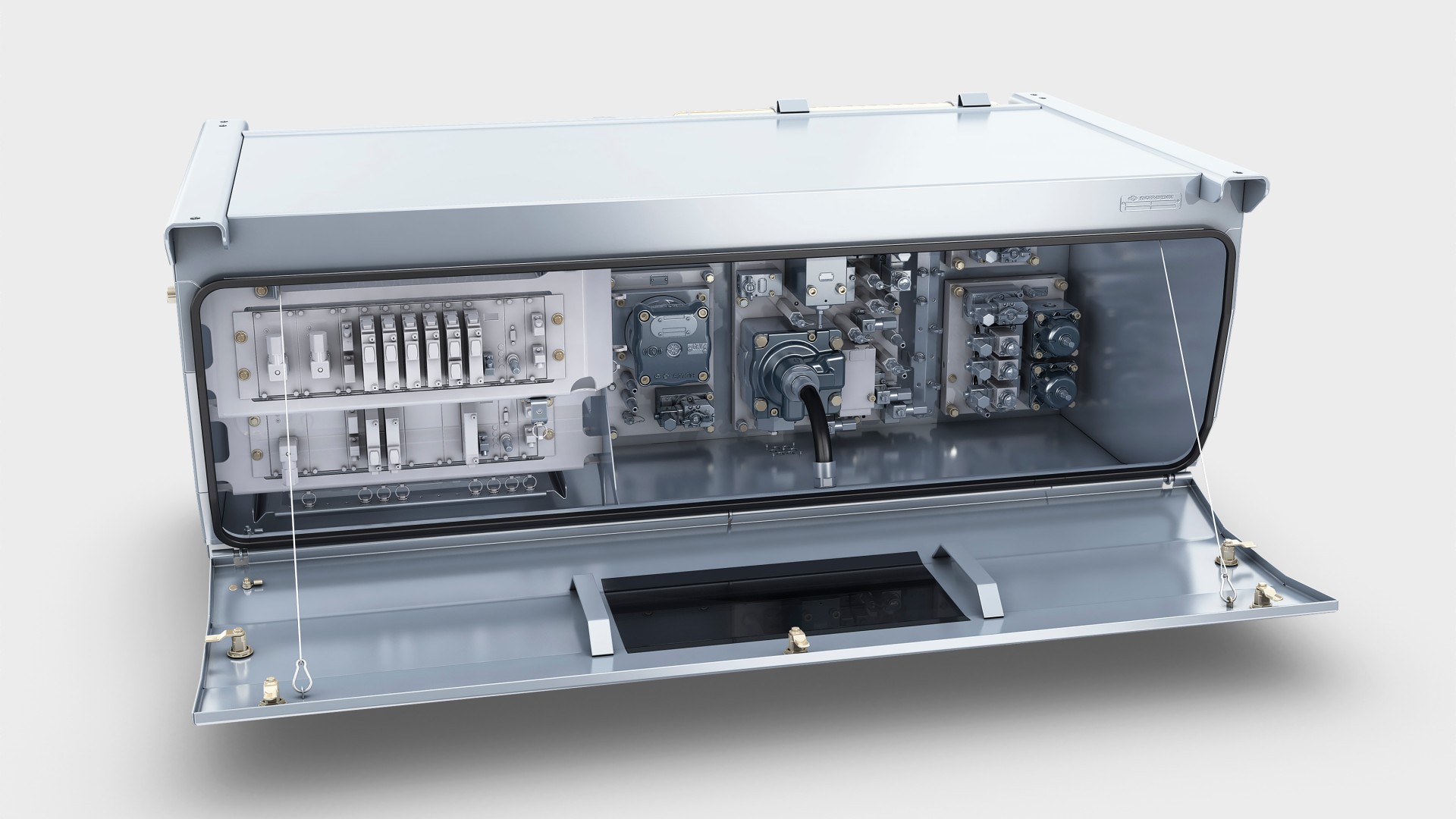 Industrial control unit with internal components