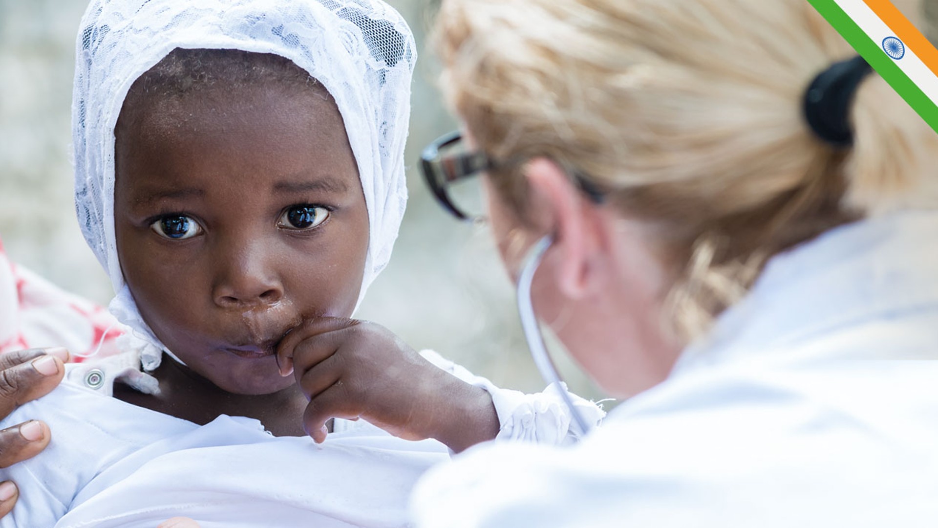 Mother and child during a healthcare consultation.