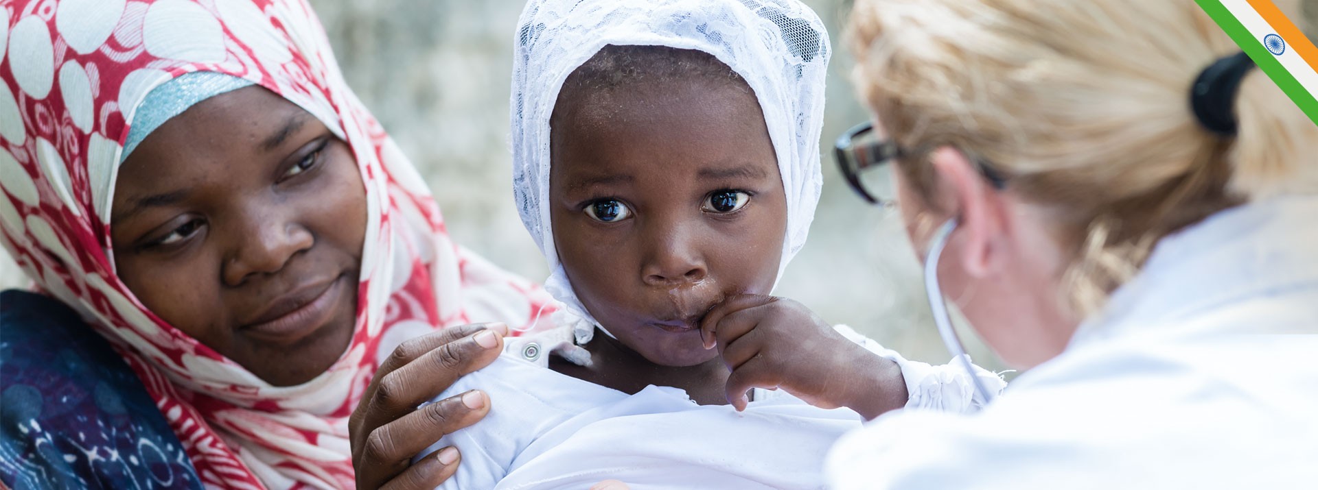 Mother and child during a healthcare consultation.