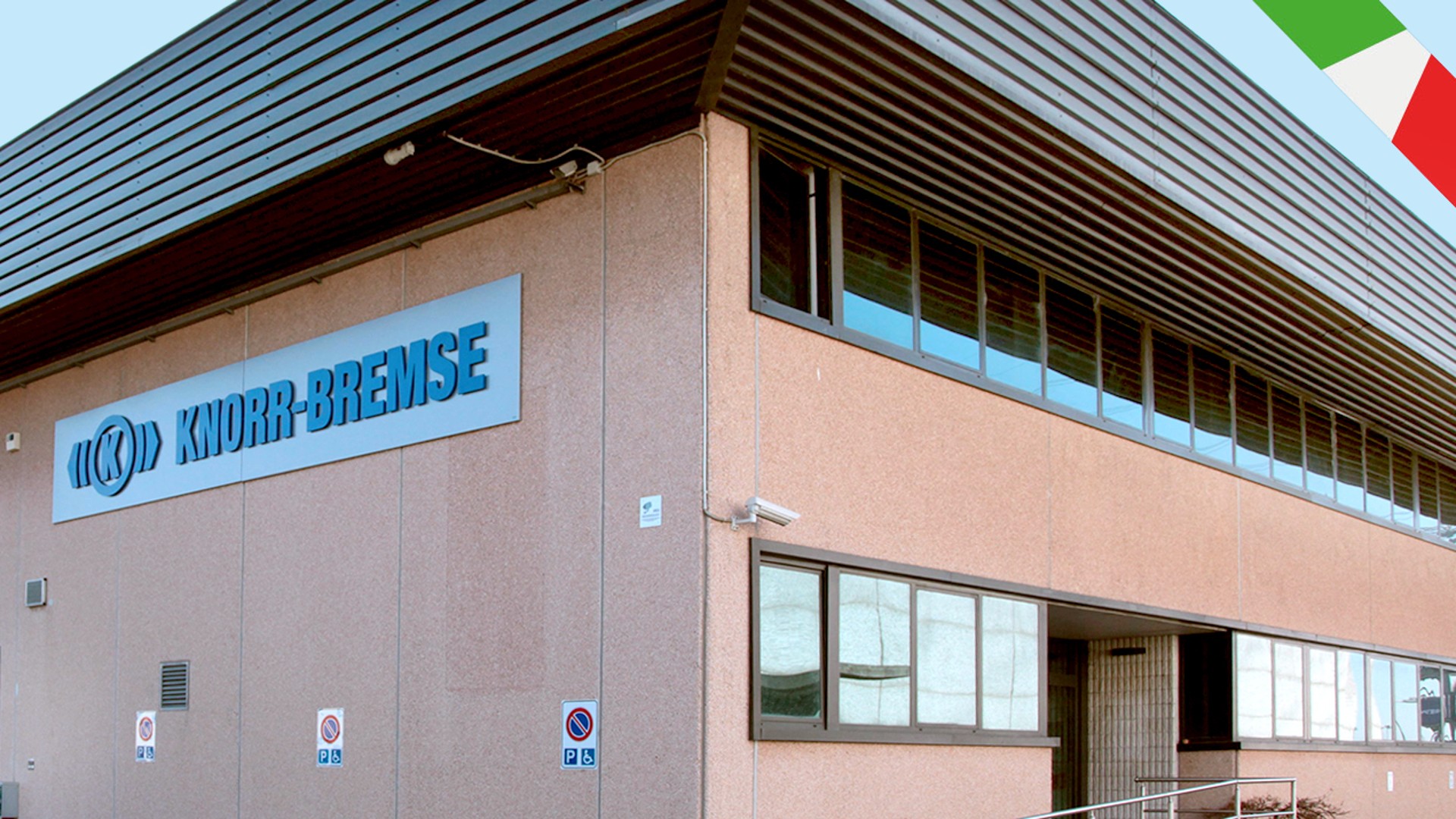 Knorr-Bremse building exterior with branding visible.