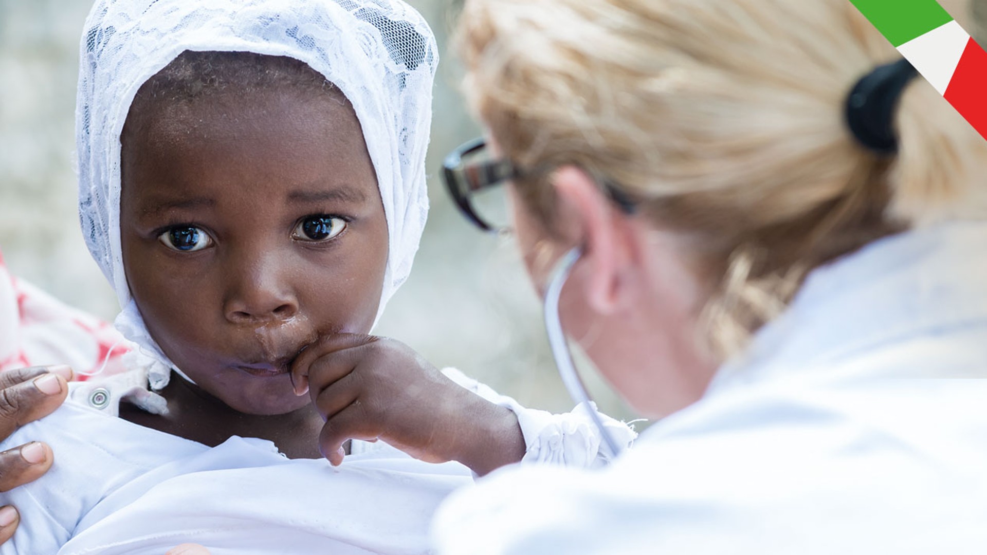 Mother and child during a healthcare consultation.